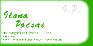 ilona pocsai business card